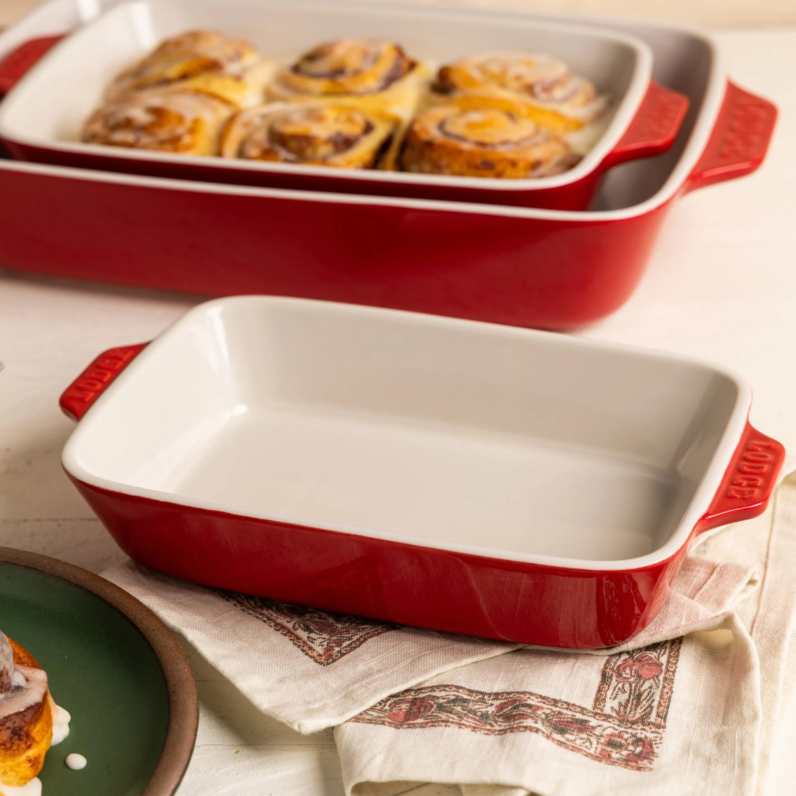 Small Stoneware Casserole Dish, 9 x 6 Inch - Image 9