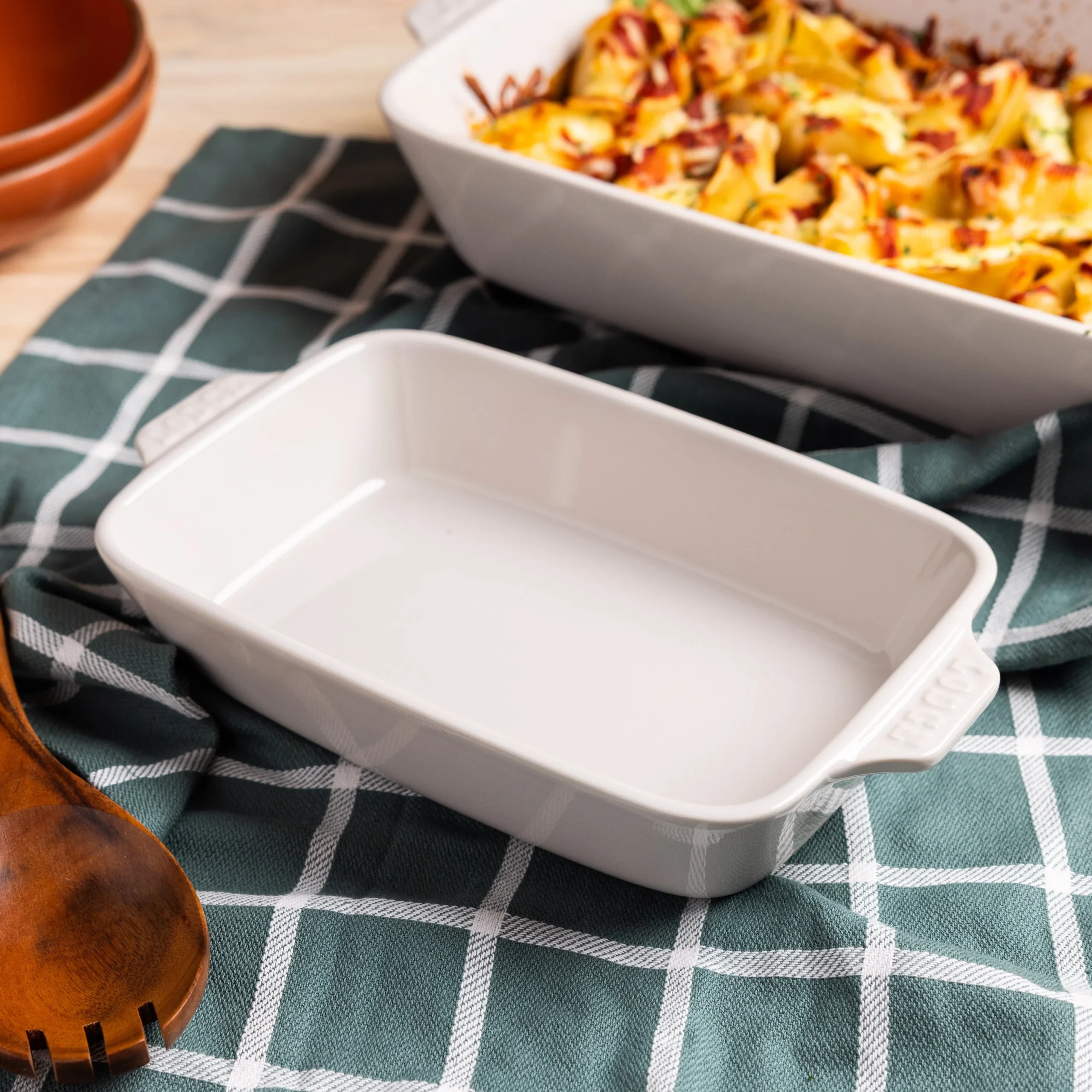 Small Stoneware Casserole Dish, 9 x 6 Inch - Image 11