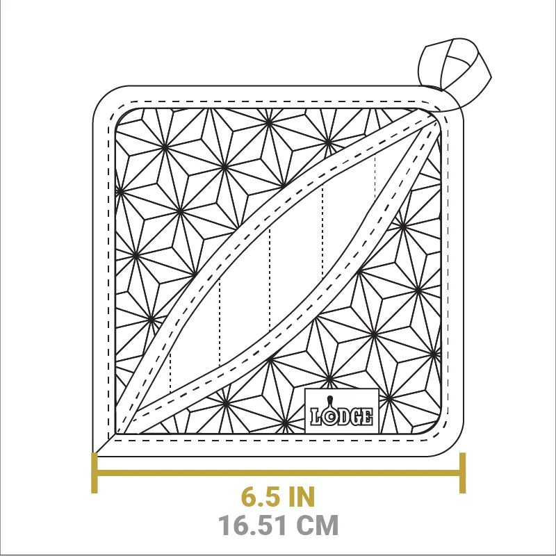 Cast Iron Fluted Cake Pan with Red Potholders - Image 8