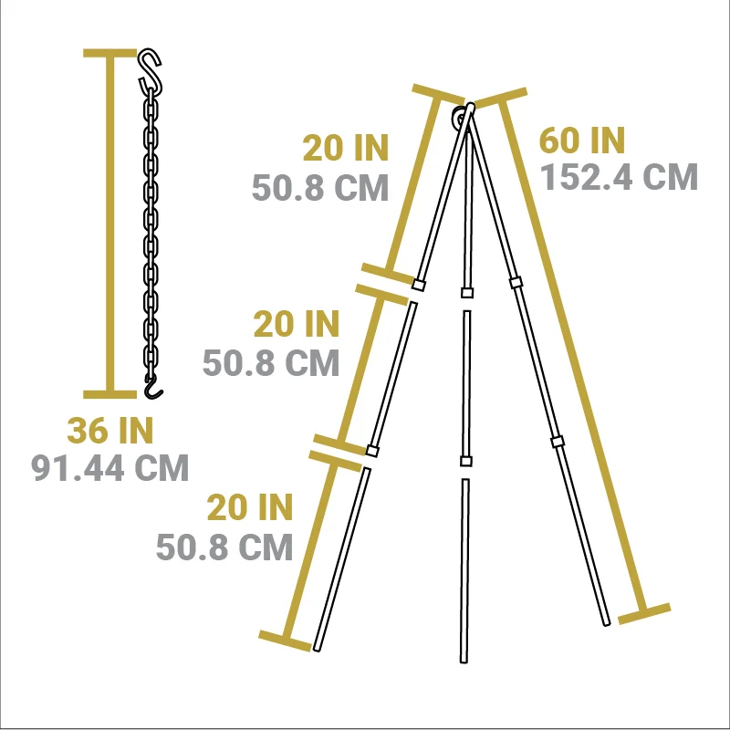 Adjustable Camp Tripod, 2 Pack - Image 4
