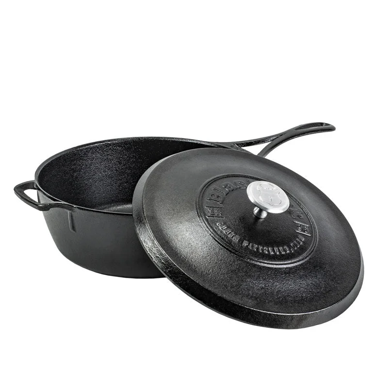 Blacklock 4 Quart Lightweight Cast Iron Deep Skillet With Lid - Image 8