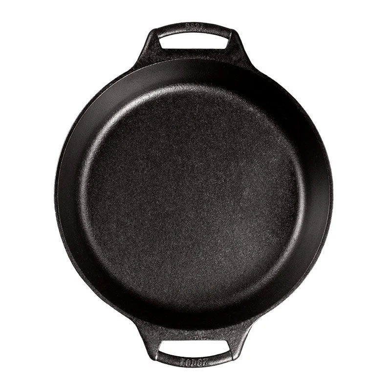 10.25 Inch Seasoned Cast Iron Baker's Skillet - Image 2