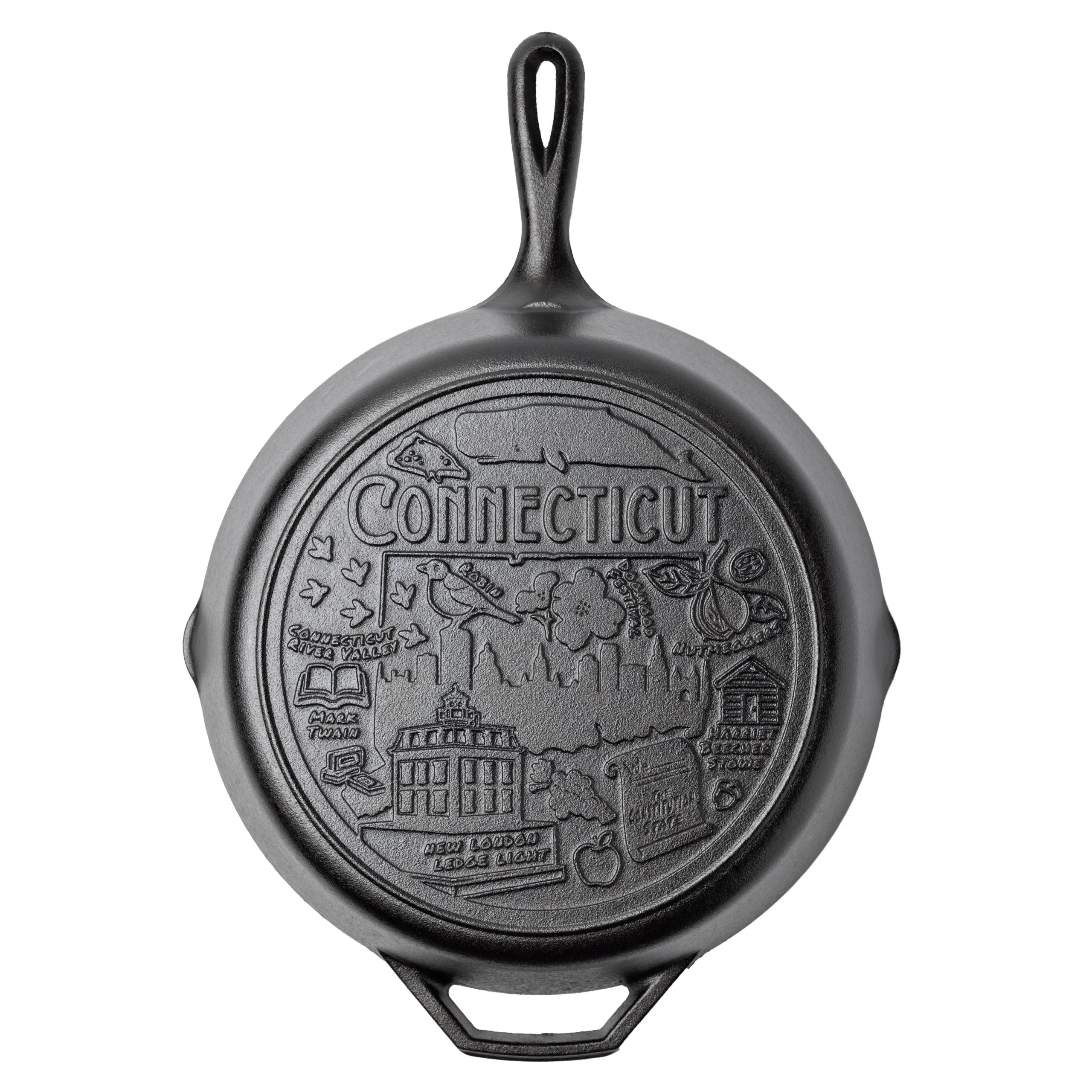 American Road Trip: 12 Inch Seasoned Cast Iron Skillet, Connecticut - Image 6