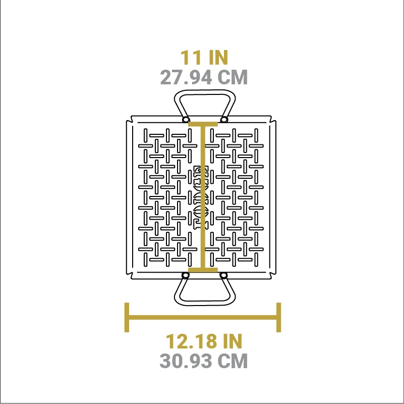 13 x 12 Inch Seasoned Carbon Steel Grilling Basket - Image 6