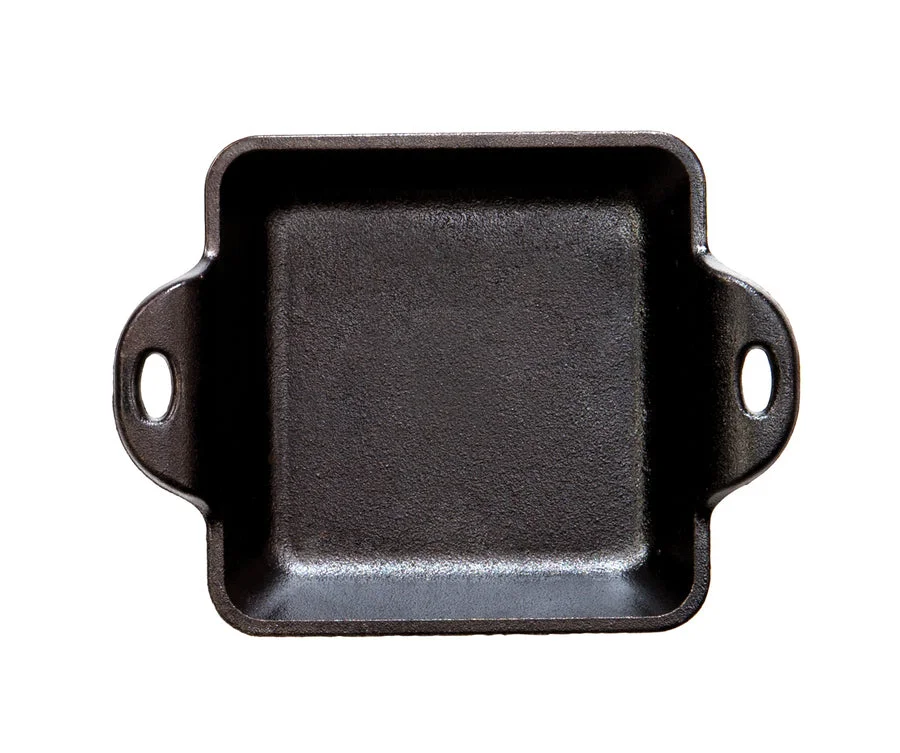 Heat-Treated 10 Ounce Square Cast Iron Mini Server - Image 2