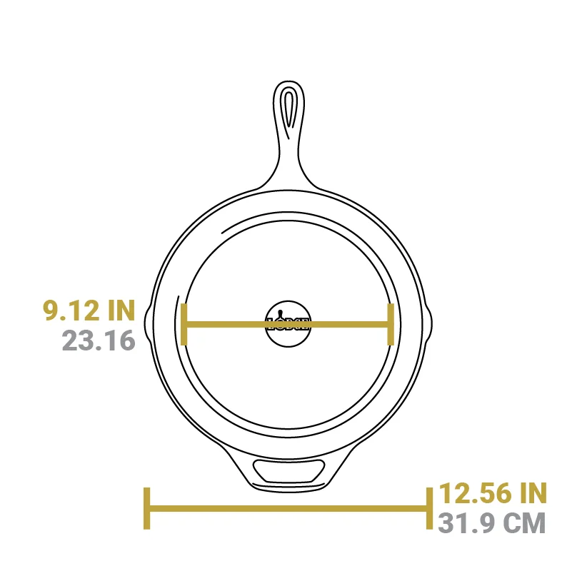 12 Inch Cast Iron Skillet with Handle Holder - Image 6