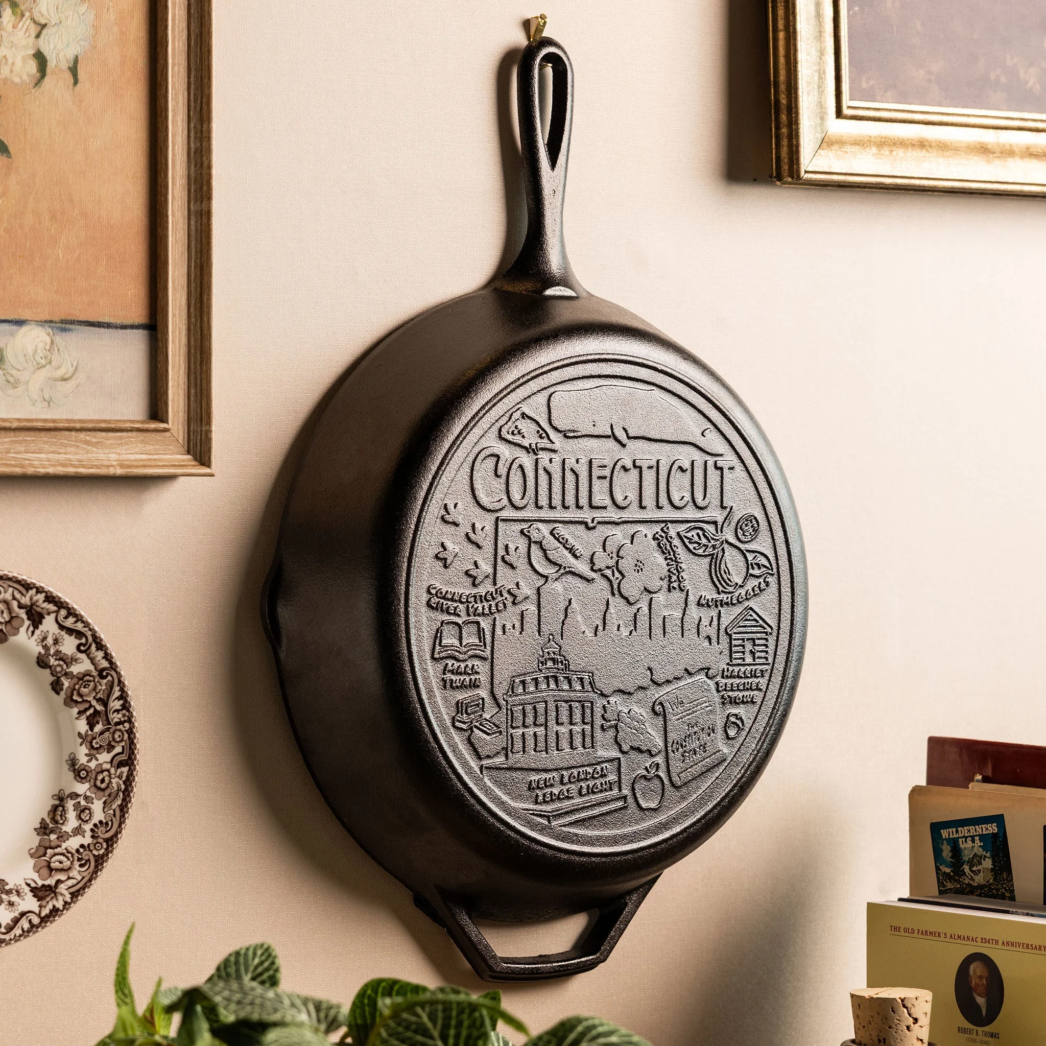 American Road Trip: 12 Inch Seasoned Cast Iron Skillet, Connecticut - Image 2