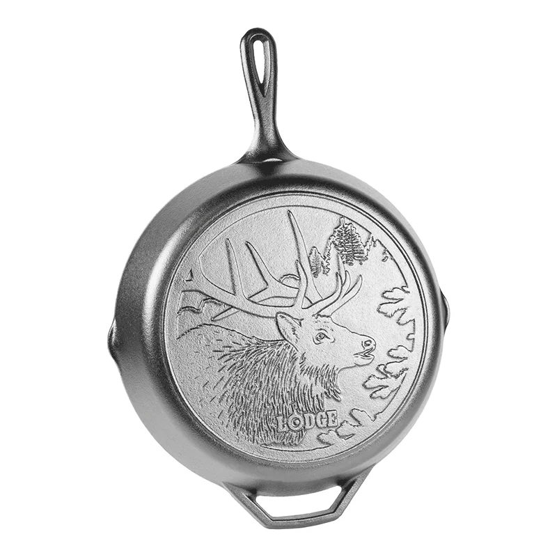 Wildlife Series™ 12 Inch Cast Iron Elk Skillet - Image 5