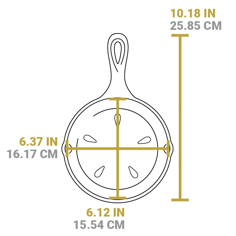 6.5 Inch Seasoned Cast Iron Smoker Skillet - Image 6