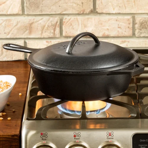 Alternative view of Cast Iron Covered Deep Skillet