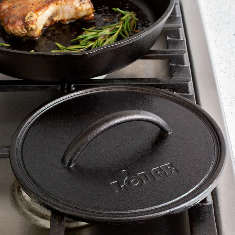 Seasoned Cast Iron Round Grill Press - Image 3
