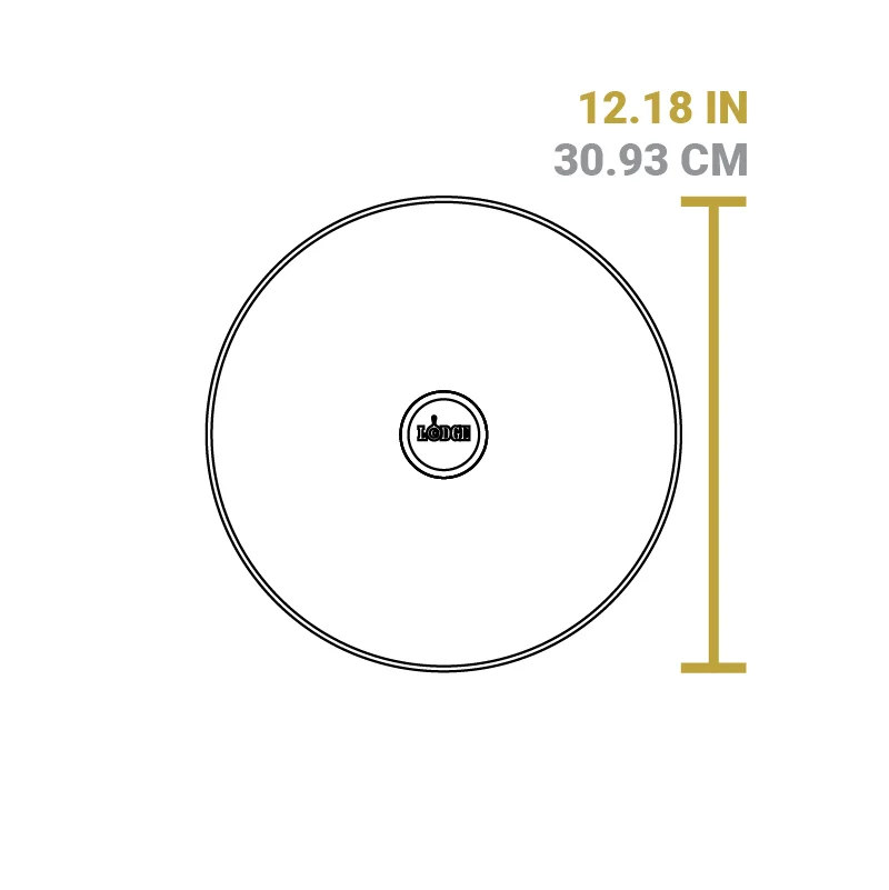 Chef Collection 12 Inch Cast Iron Everyday Pan - Image 7