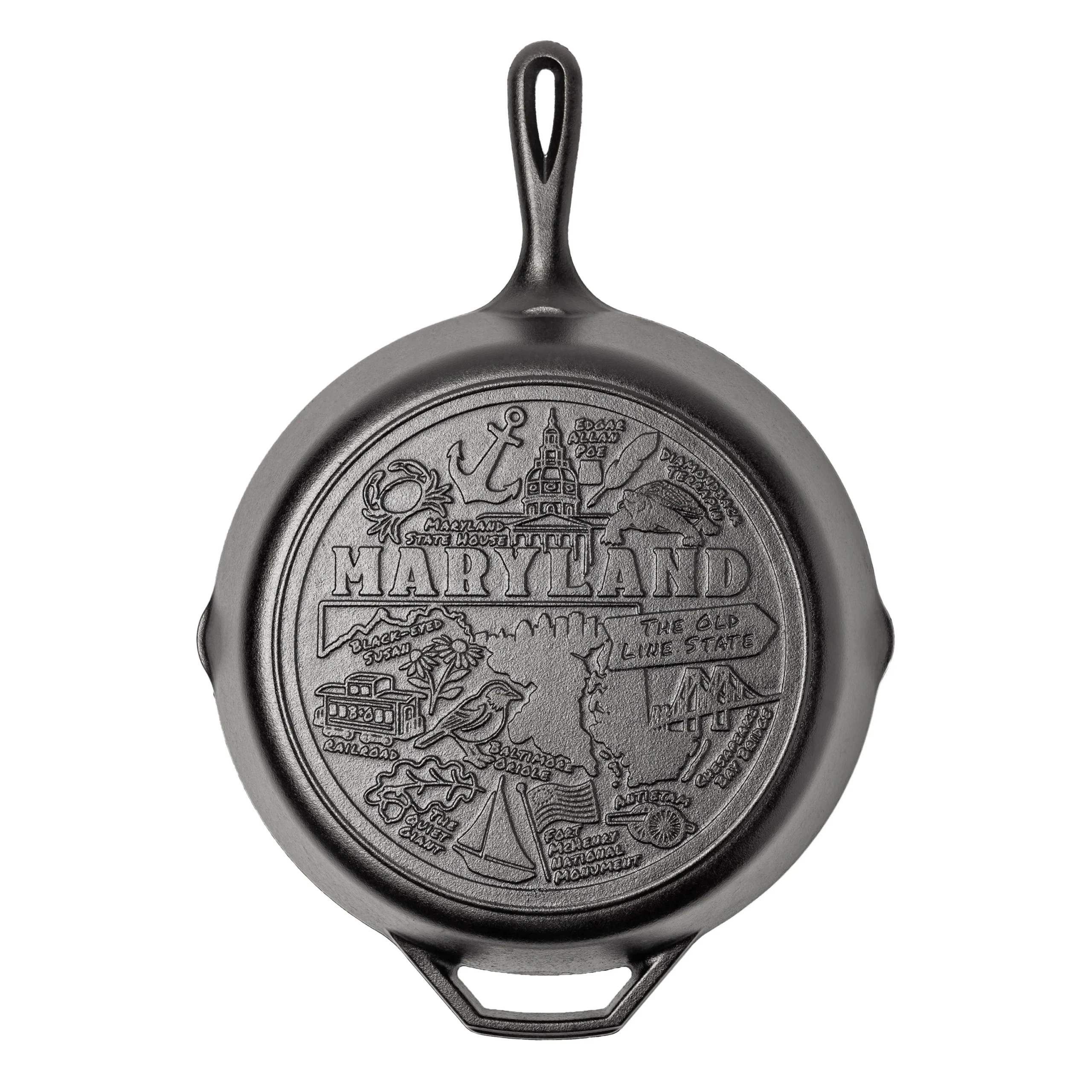 American Road Trip: 12 Inch Seasoned Cast Iron Skillet, Maryland