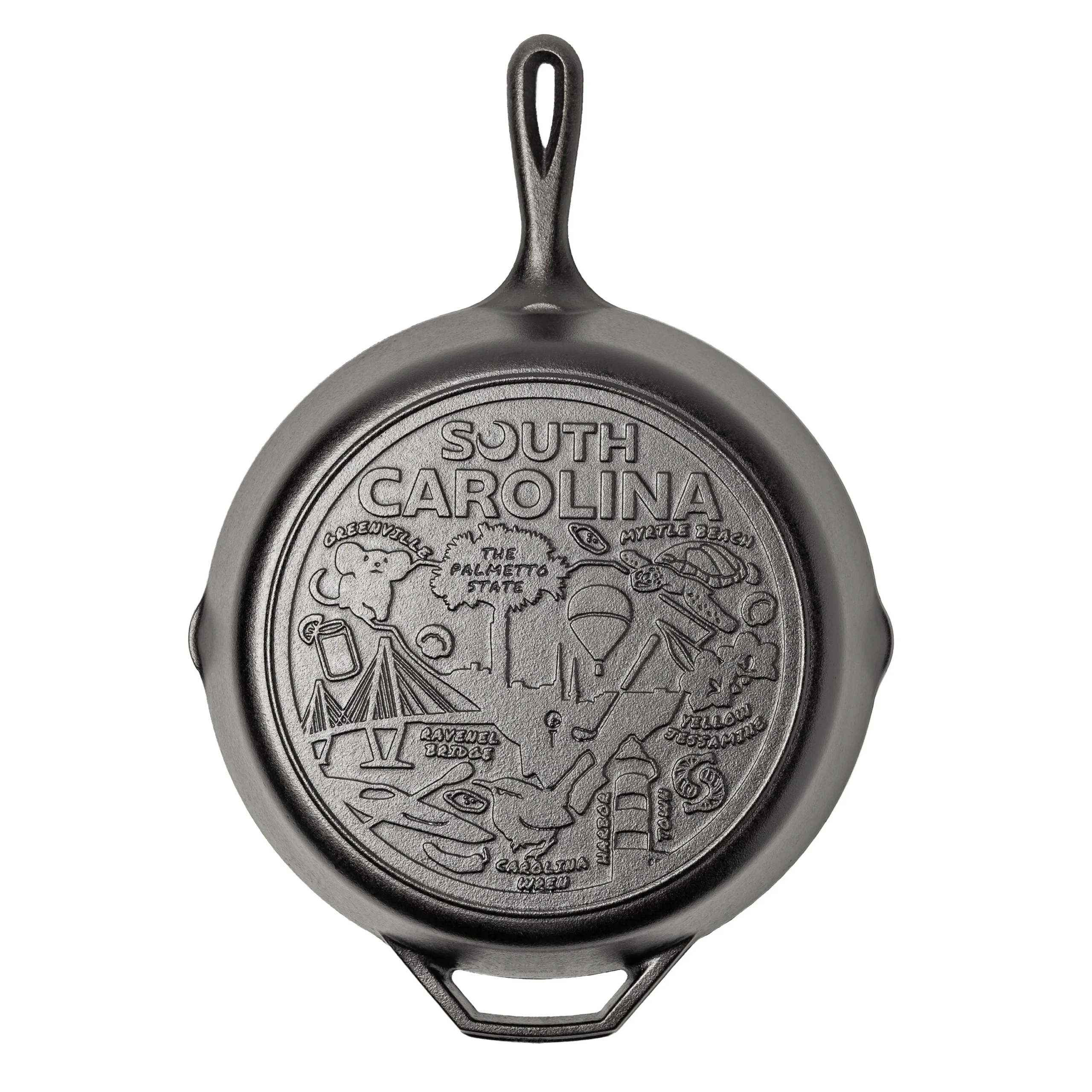 American Road Trip: 12 Inch Seasoned Cast Iron Skillet, South Carolina
