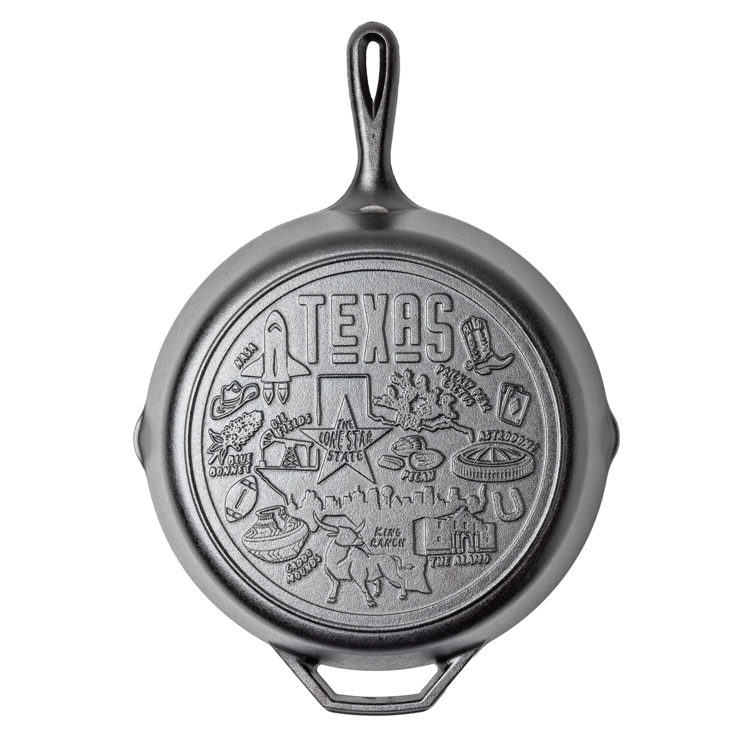 American Road Trip: 12 Inch Seasoned Cast Iron Skillet, Texas