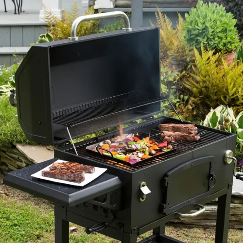 Alternative view of 13 x 12 Inch Seasoned Carbon Steel Grilling Basket