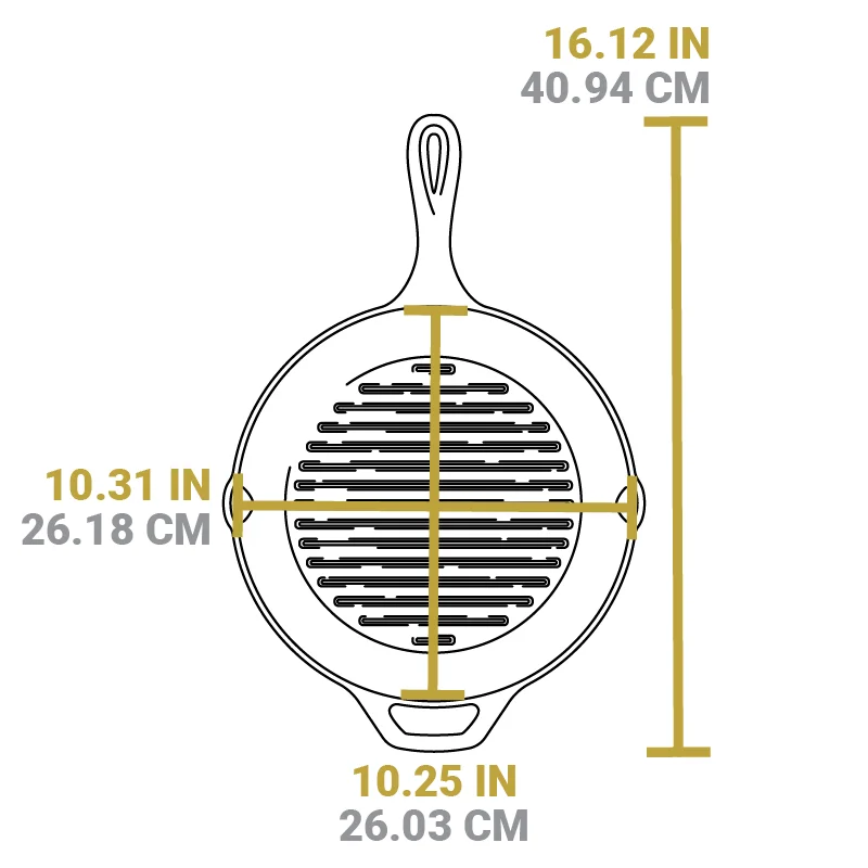 Round Cast Iron Grill Pan - Image 11