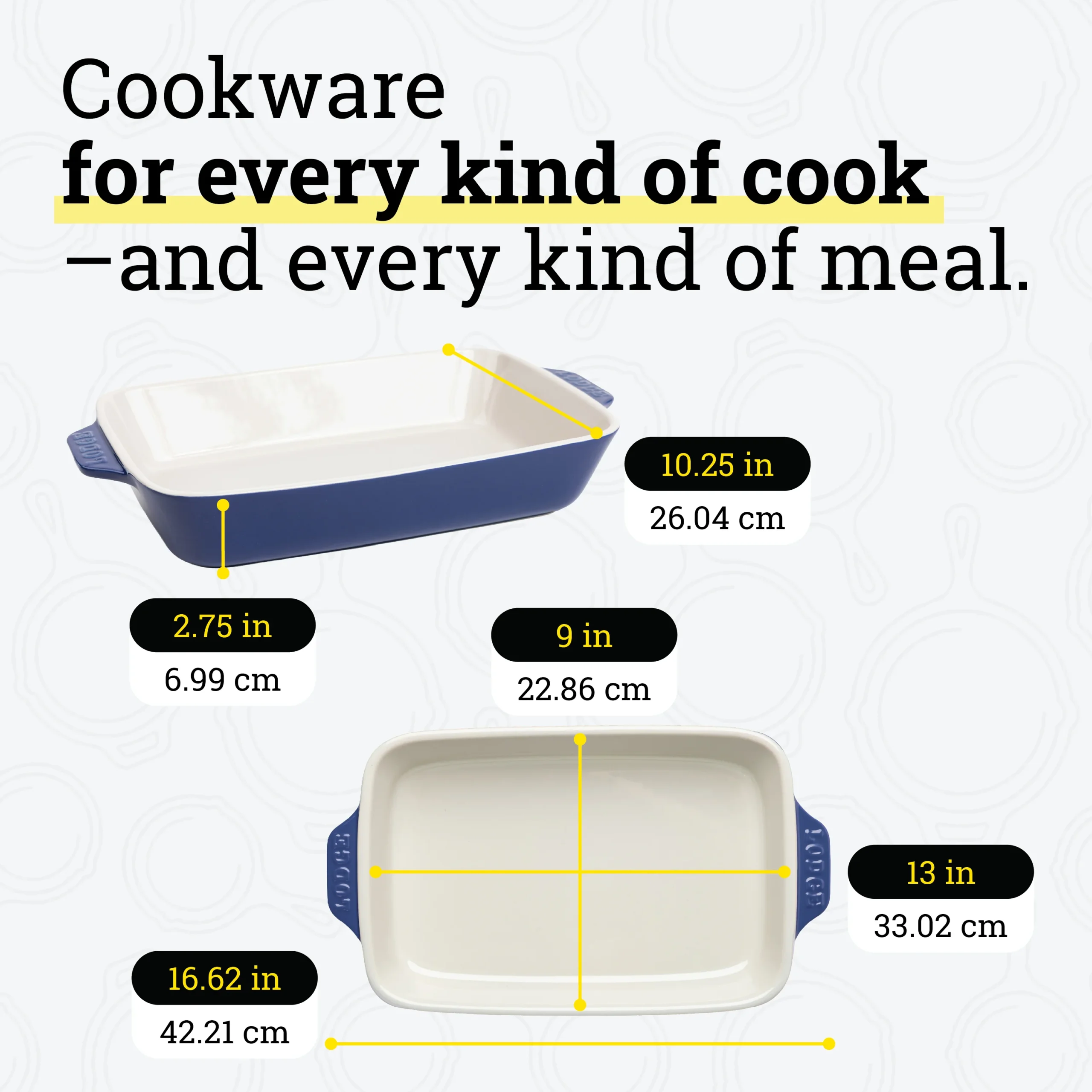 Large Stoneware Casserole Dish, 13 x 9 Inch - Image 19